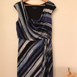 Blue and Black Patterned Dress